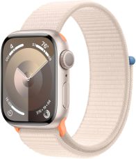 Apple Watch Series 9, 41 мм, корпус из алюминия цвета сияющая звезда, нейлоновый ремешок цвета сияющая звезда